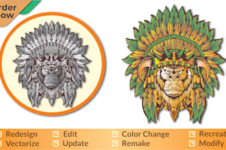 edit fix redesign redraw color change remake logo