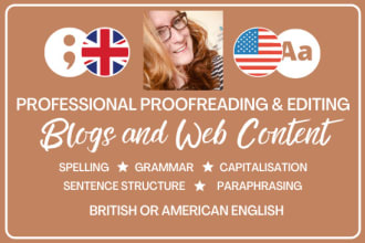 proofread, edit, spell and grammar check your blog post