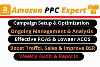 setup and optimize your amazon fba PPC,  brand ads campaigns