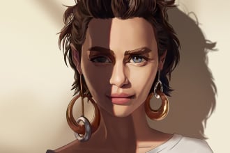draw stylized portrait from a photo