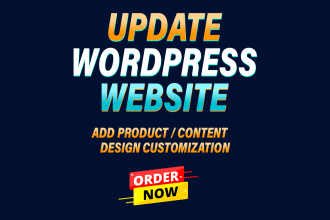 customize, update and edit wordpress website fast