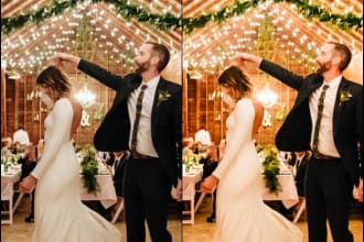 do wedding photo editing or retouching in lightroom