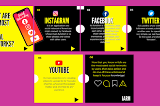 design amazing carousel for your facebook and instagram