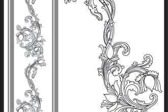 drawing decorate  vintage item