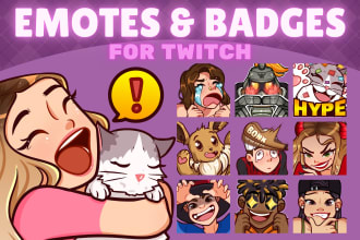 design custom emotes or badges for your twitch