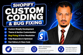 do shopify speed optimization custom coding shopify bug fix and custom theme