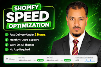 be shopify expert for shopify speed optimization, shopify website speed