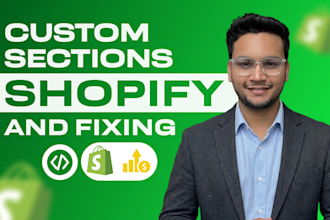 build shopify custom sections and fix cro issues