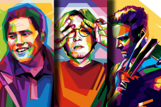 draw your photos into awesome wpap pop portrait art style in 24 hours