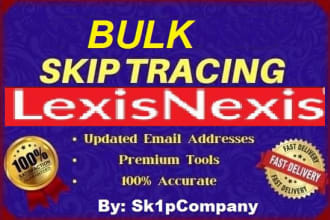 do skip tracing and leads generation services with using tools tlo and lexisnexi