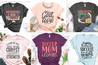 do bulk t shirt design, typography t shirt design, custom or minimalist  t shirt