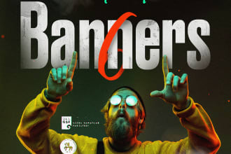 design modern and unique youtube banner or channel art