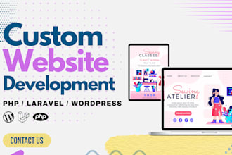 develop professional websites using laravel, PHP, and wordpress