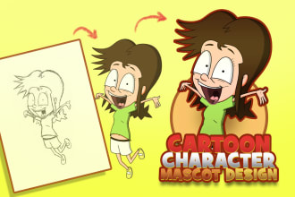 design a cartoon character or mascot for your brand or logo