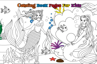 do unique coloring book pages illustration for children and adults
