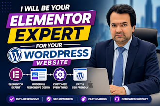 be your elementor expert for your wordpress website