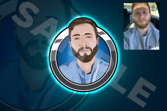 give you face illustration and gaming logo like pubg