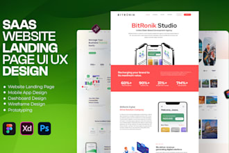 do stunning saas landing page, web UI UX, figma landing page, UI design in figma