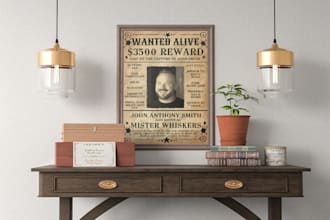 design wanted dead or alive poster or any other poster