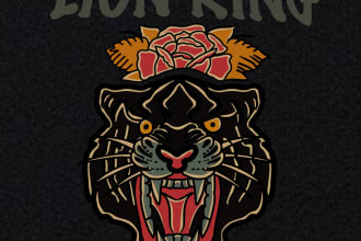 create a traditional tatto and old school tatto design