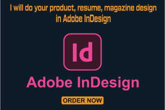 do your product, resume, magazine design in adobe indesign