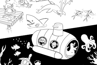 create a colouring book page