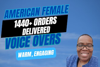 record a diverse american female voiceover