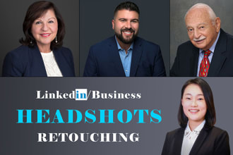 retouch corporate business headshots and linkedin portrait