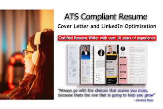 write ats compliant resume CV, cover letter and linkedin profile, resume builder