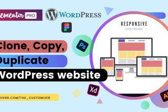 clone, copy, duplicate wordpress website or landing page using elementor pro