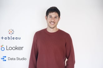 create dashboards using tableau or looker