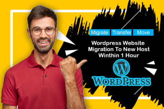 migrate, transfer wordpress website to the new host within 1 hour