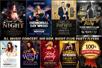 do dj, music concert, hip hop, night club party flyers