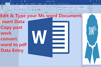 edit and type your word document