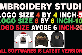 do embroidery digitizing into dst,pes, within few hours