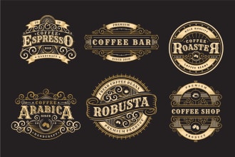 do coffee,barber,tattoo,luxury,vintage logo or label