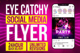 do unique flyer design, social media flyer in 24 hours
