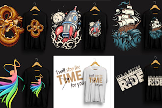 make graphic t shirt design for  print on demand