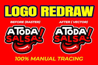 professionally redraw your logo into a clean vector format
