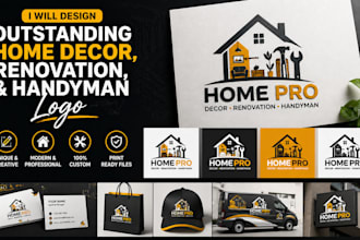 do an outstanding home decor, renovation, and handyman logo