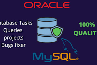 help you in mysql database, sql query, and oracle tasks and projects