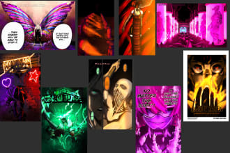 color any illustration, manga or comic pages and chapters