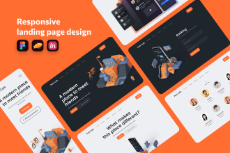 do figma website, UI UX landing page design in figma