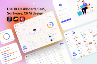 design CRM, web app, saas, dashboard and software