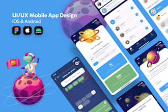 design a creative UI UX for android and ios mobile app
