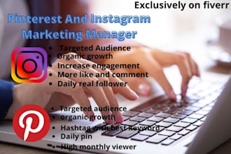 be the best manager of your instagram and pinterest marketing