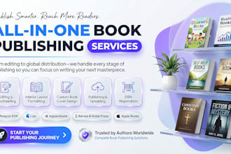 edit, format and design bookcover with complete book publishing service
