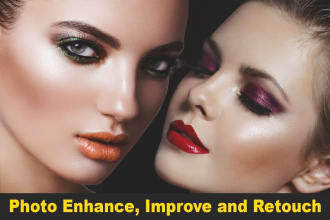 photo enhance, improve resolution and retouching image