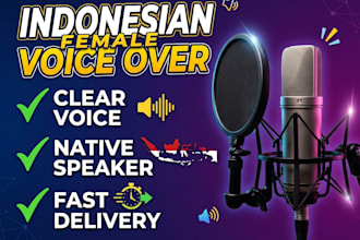 make female voice over in indonesia language