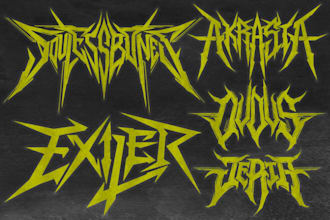 design a thrash metal and heavy metal logo